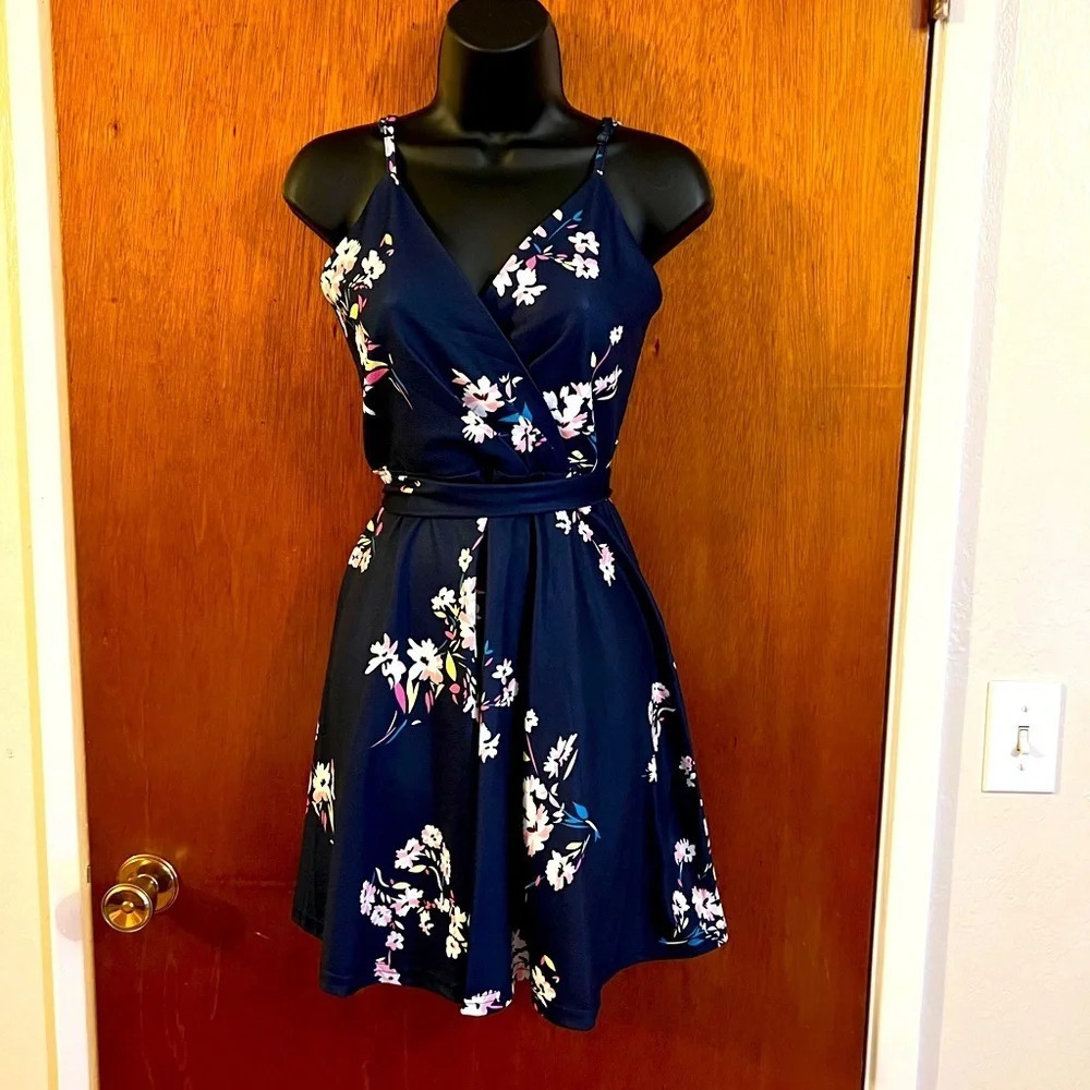 Blue & Floral Dress